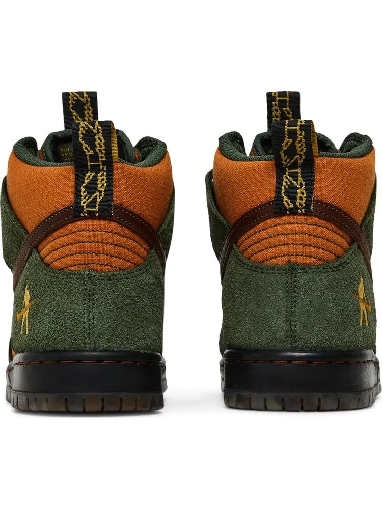 Кроссовки Nike Pass~Port x Dunk High SB 'Workboot' — изображение 6 из 10, зеленый