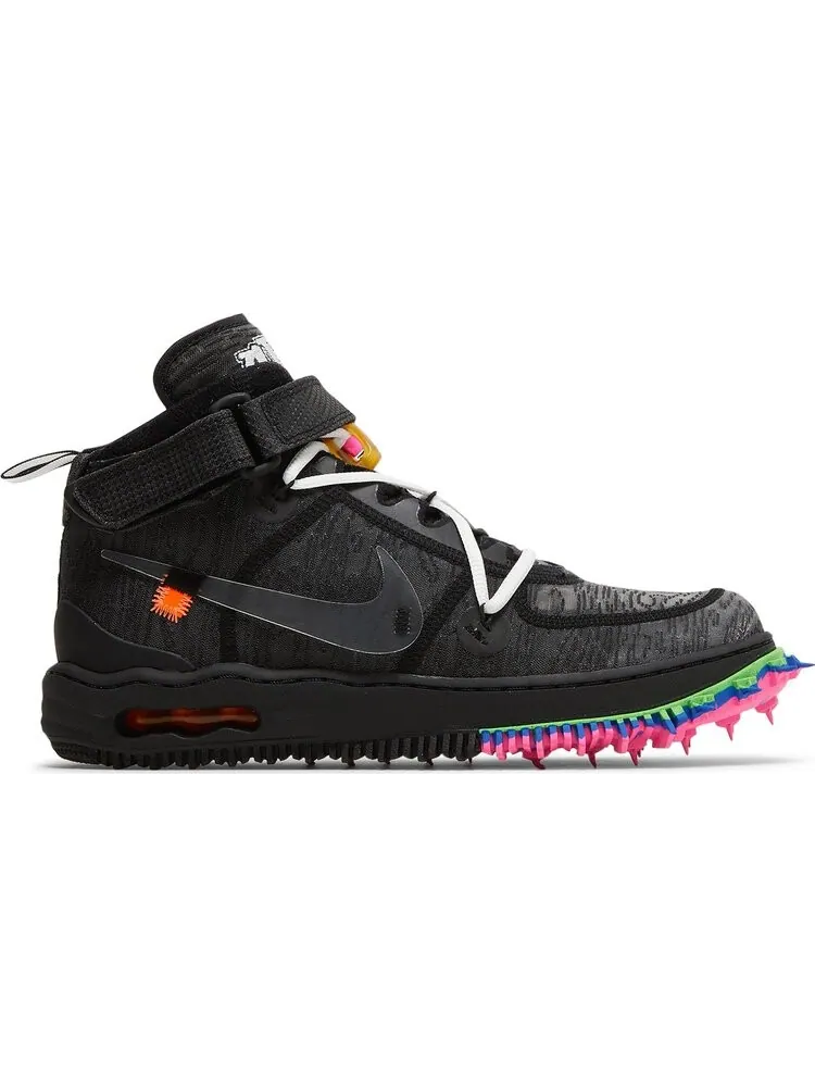 Кроссовки Nike x Off-White Air Force 1 Mid Black — изображение 1 из 10, черный