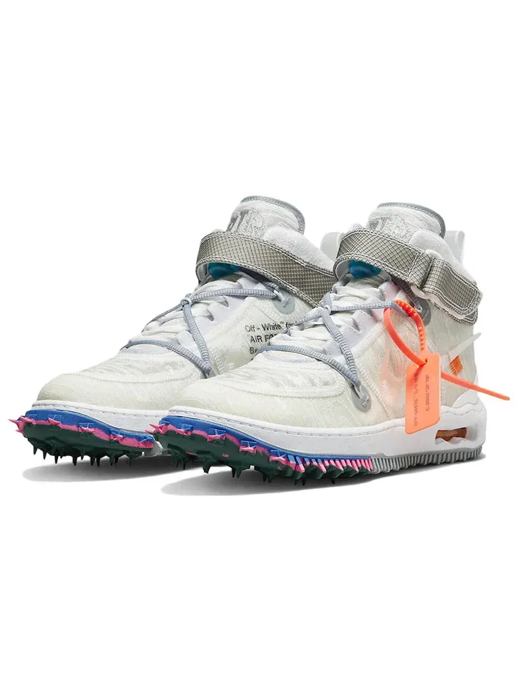 Кроссовки Nike x Off-White Air Force 1 Mid — изображение 3 из 7, белый/серый