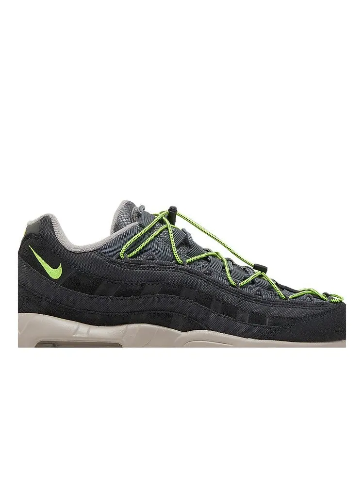Кроссовки Nike Air Max 95 'Speed Lacing - Off Noir Volt' — изображение 3 из 9, черный//серый/серый