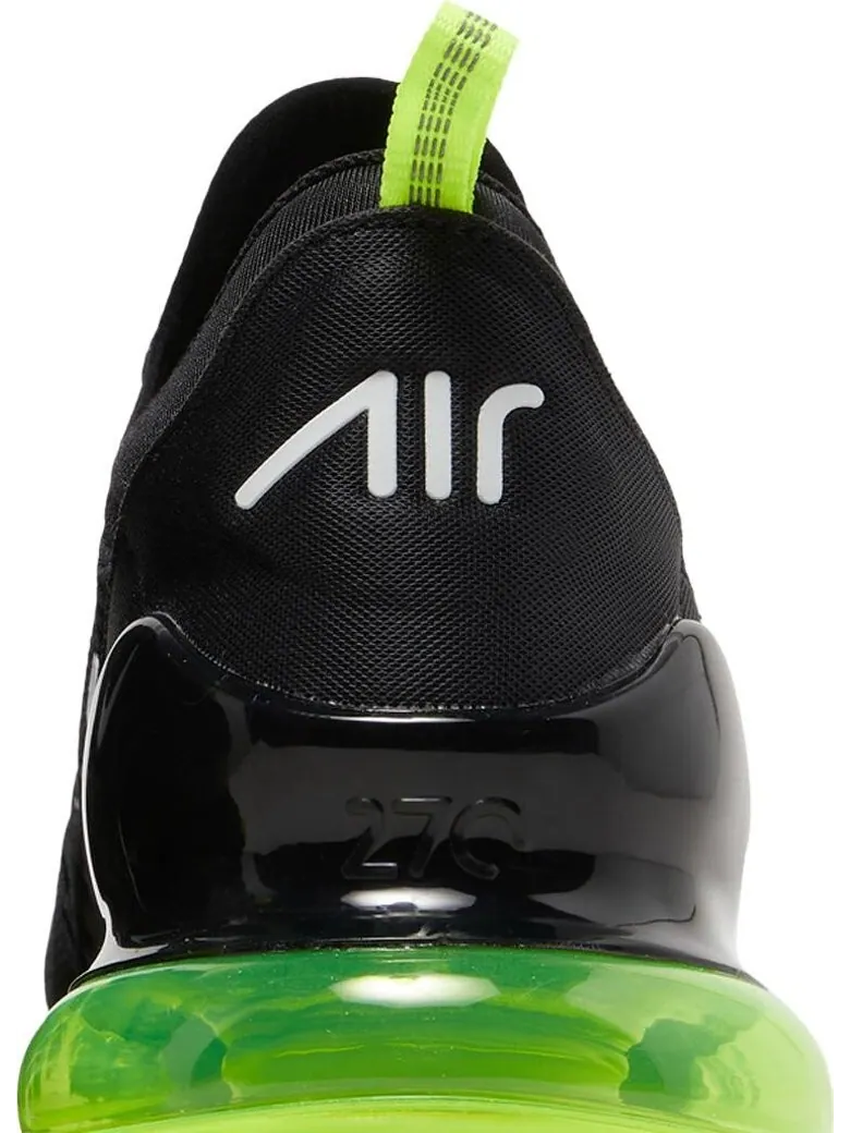 Кроссовки Nike Air Max 270 'Black Neon' — изображение 7 из 8, черный