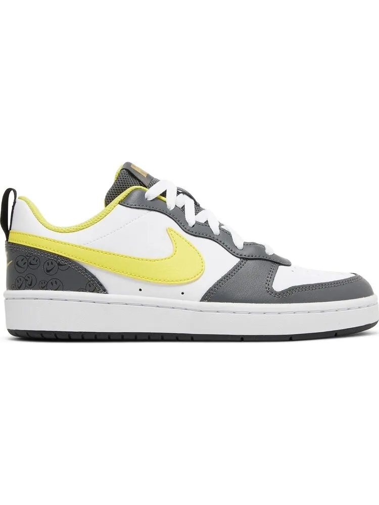 Кроссовки Nike Court Borough Low 2 SE GS 'White Yellow Strike' — изображение 1 из 8, белый