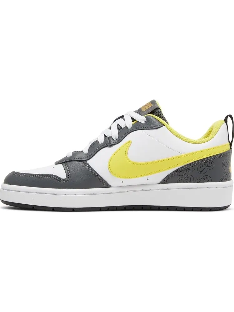 Кроссовки Nike Court Borough Low 2 SE GS 'White Yellow Strike' — изображение 3 из 8, белый