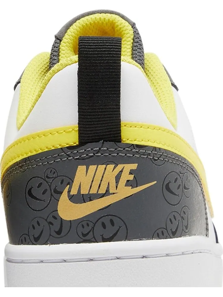 Кроссовки Nike Court Borough Low 2 SE GS 'White Yellow Strike' — изображение 7 из 8, белый