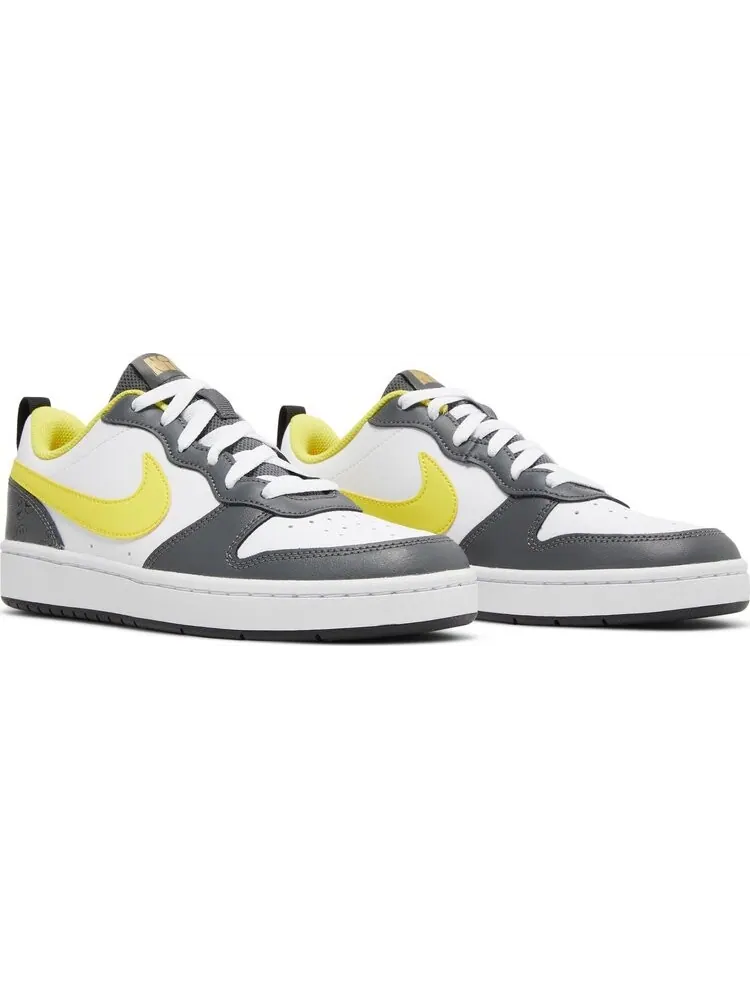 Кроссовки Nike Court Borough Low 2 SE GS 'White Yellow Strike' — изображение 8 из 8, белый