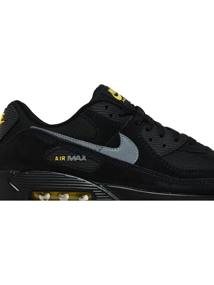 Кроссовки Nike Air Max 90 'Reflective Swoosh - Black Yellow Strike' — изображение 2 из 8, черный