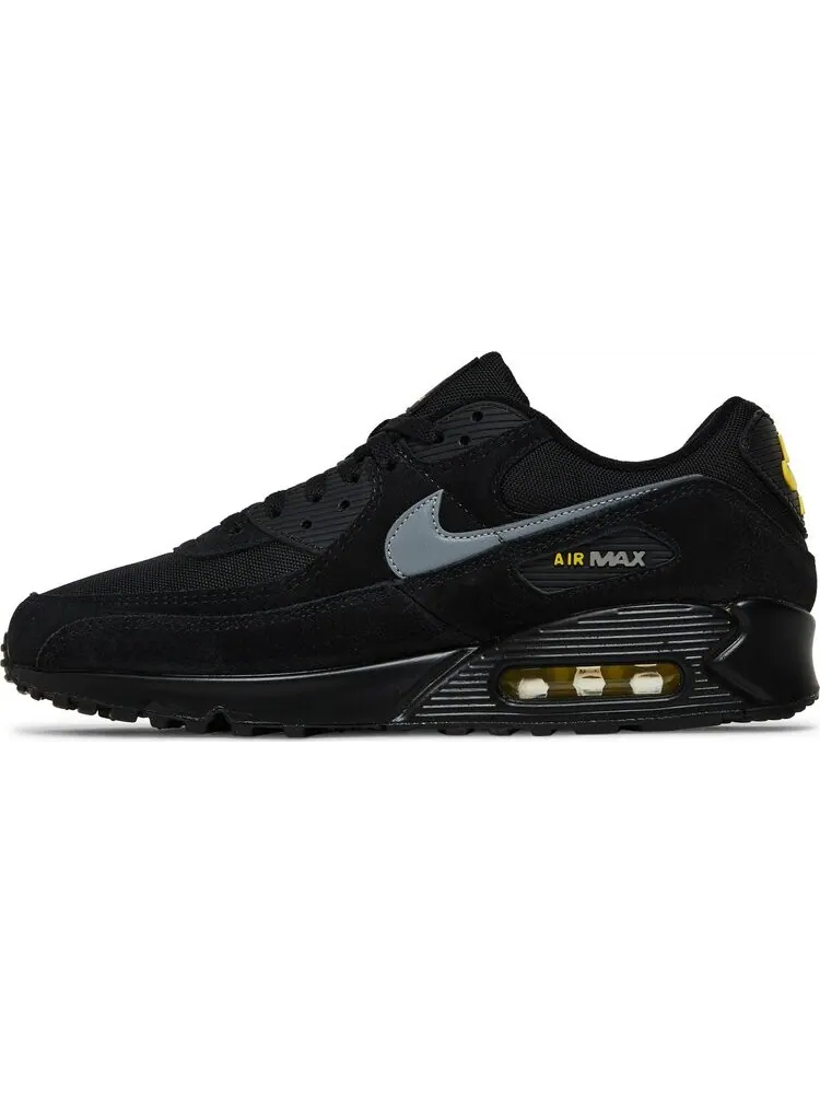 Кроссовки Nike Air Max 90 'Reflective Swoosh - Black Yellow Strike' — изображение 3 из 8, черный