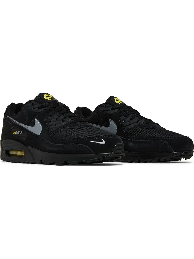 Кроссовки Nike Air Max 90 'Reflective Swoosh - Black Yellow Strike' — изображение 8 из 8, черный