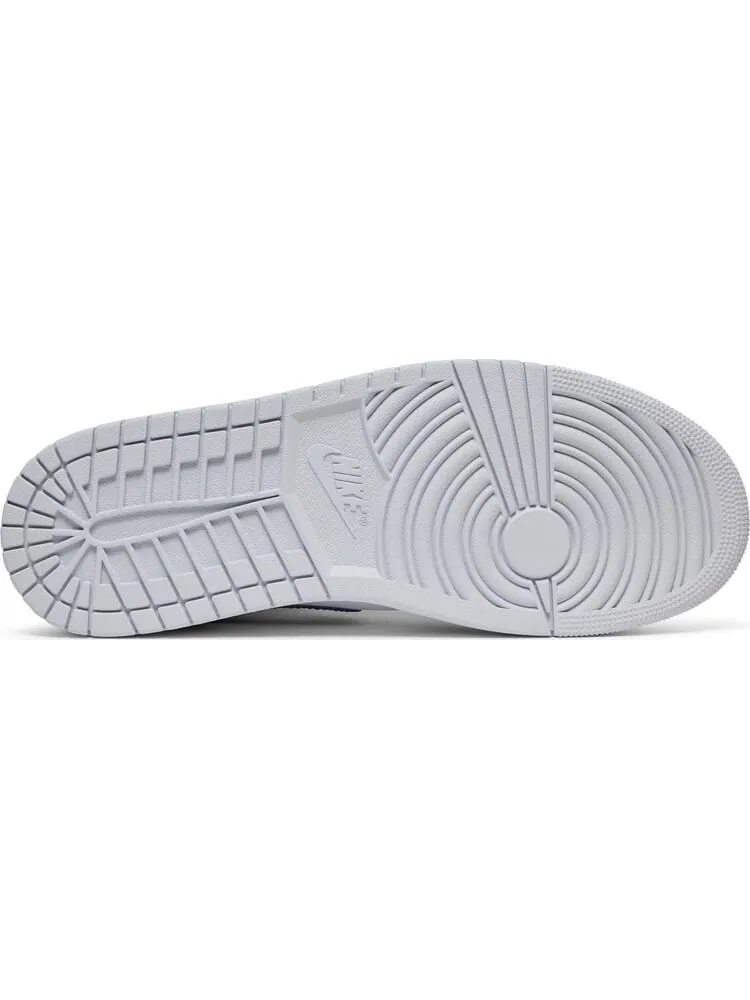 Кроссовки Air Jordan 1 Mid White Khaki Blue Void — изображение 4 из 8, белый