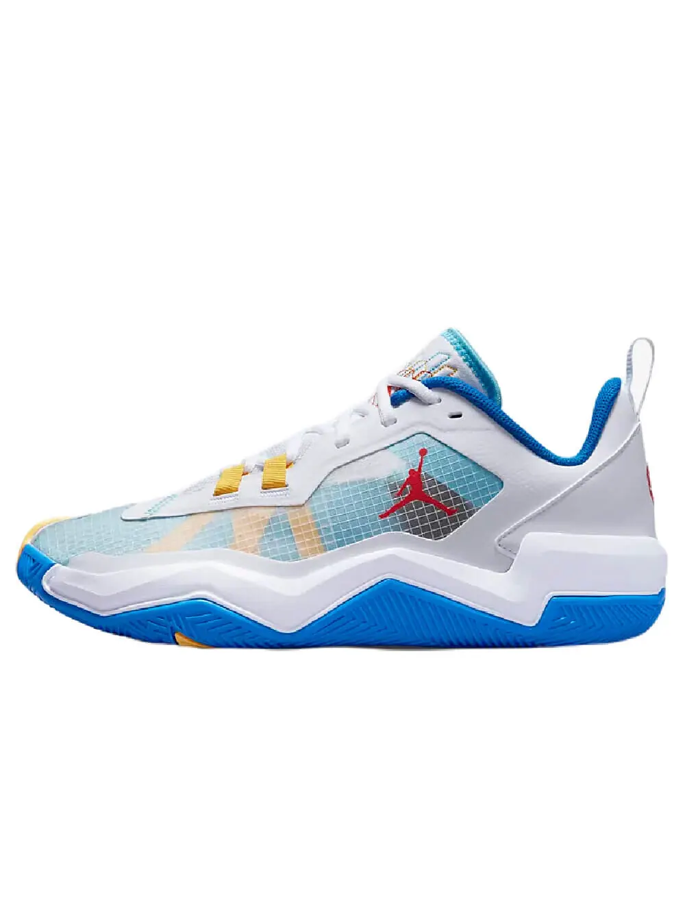 Кроссовки Nike Air Jordan One Take 4 — изображение 1 из 8, белый/желтый/голубой