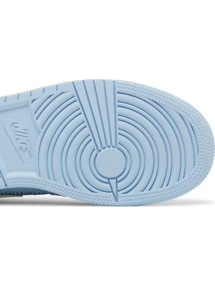 Кроссовки Air Jordan 1 Low SE GS Blue Stitch — изображение 5 из 8, синий