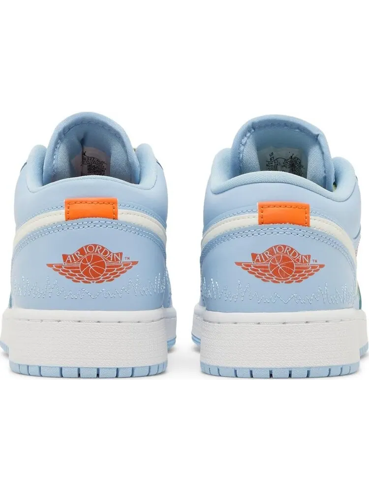 Кроссовки Air Jordan 1 Low SE GS Blue Stitch — изображение 6 из 8, синий