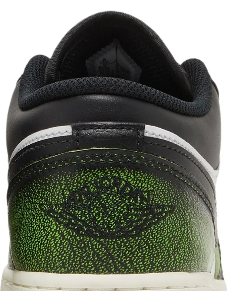 Кроссовки Air Jordan 1 Low SE GS Wear-Away - Electric Green — изображение 7 из 8, белый