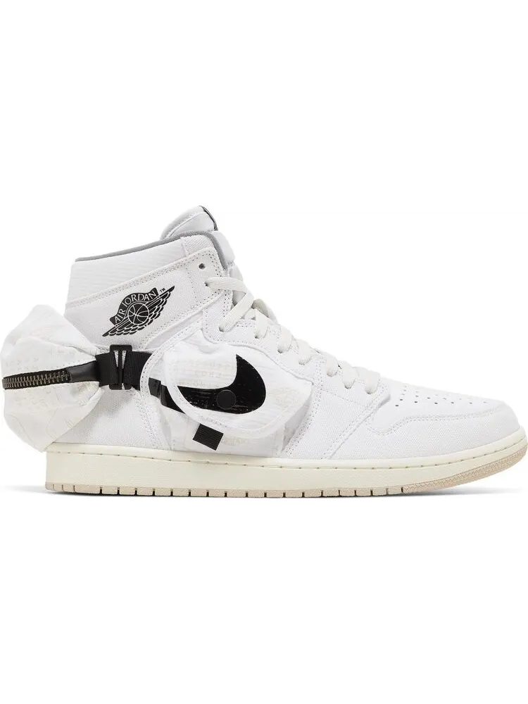 Кроссовки Air Jordan 1 Utility High White Black — изображение 1 из 8, белый