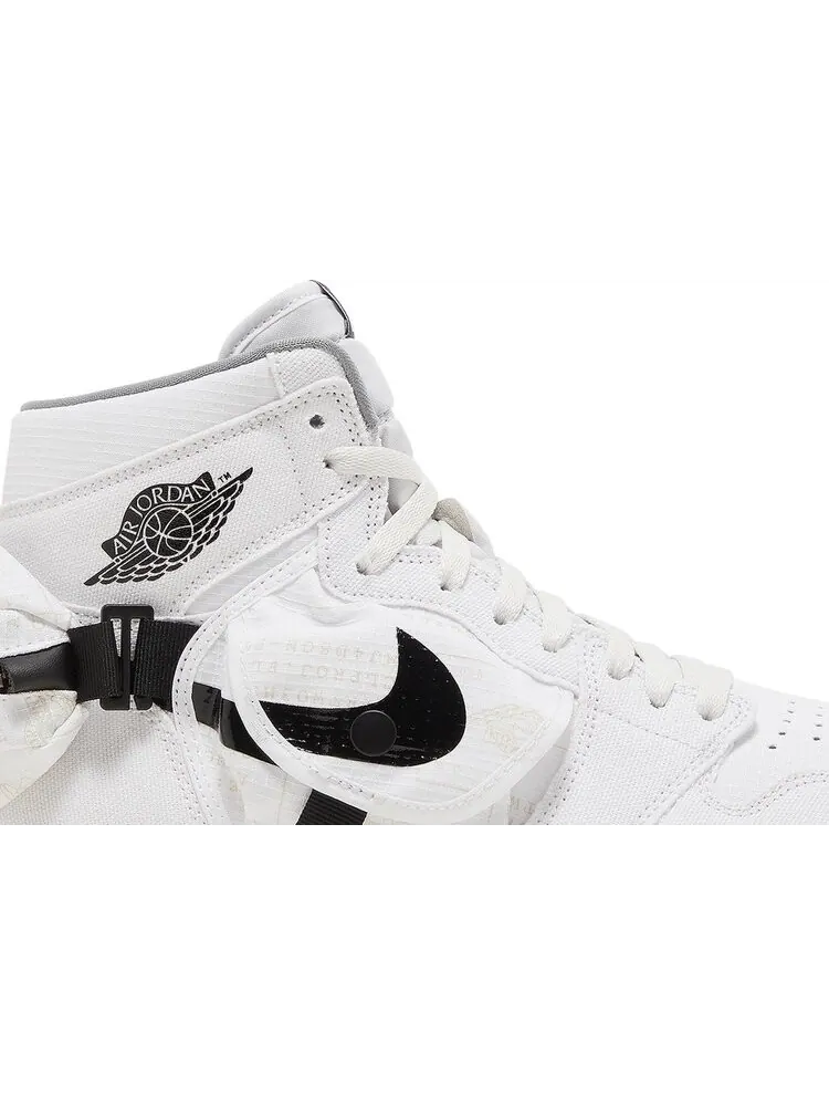 Кроссовки Air Jordan 1 Utility High White Black — изображение 2 из 8, белый