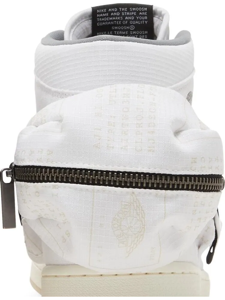 Кроссовки Air Jordan 1 Utility High White Black — изображение 7 из 8, белый