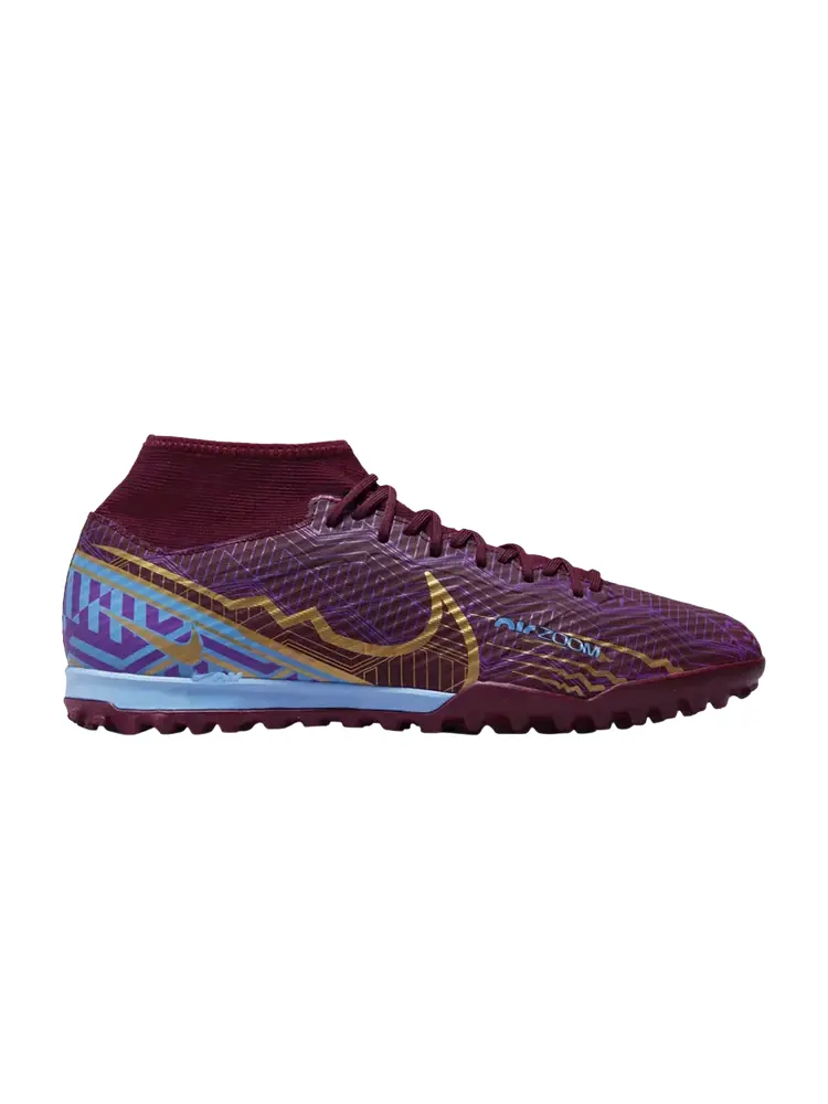 Кроссовки Nike Kylian Mbappé x Zoom Mercurial Superfly 9 Academy TF — изображение 1 из 1, фиолетовый