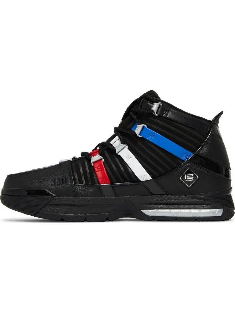 Кроссовки Nike Zoom LeBron 3 Retro 'Barbershop' — изображение 3 из 10, черный