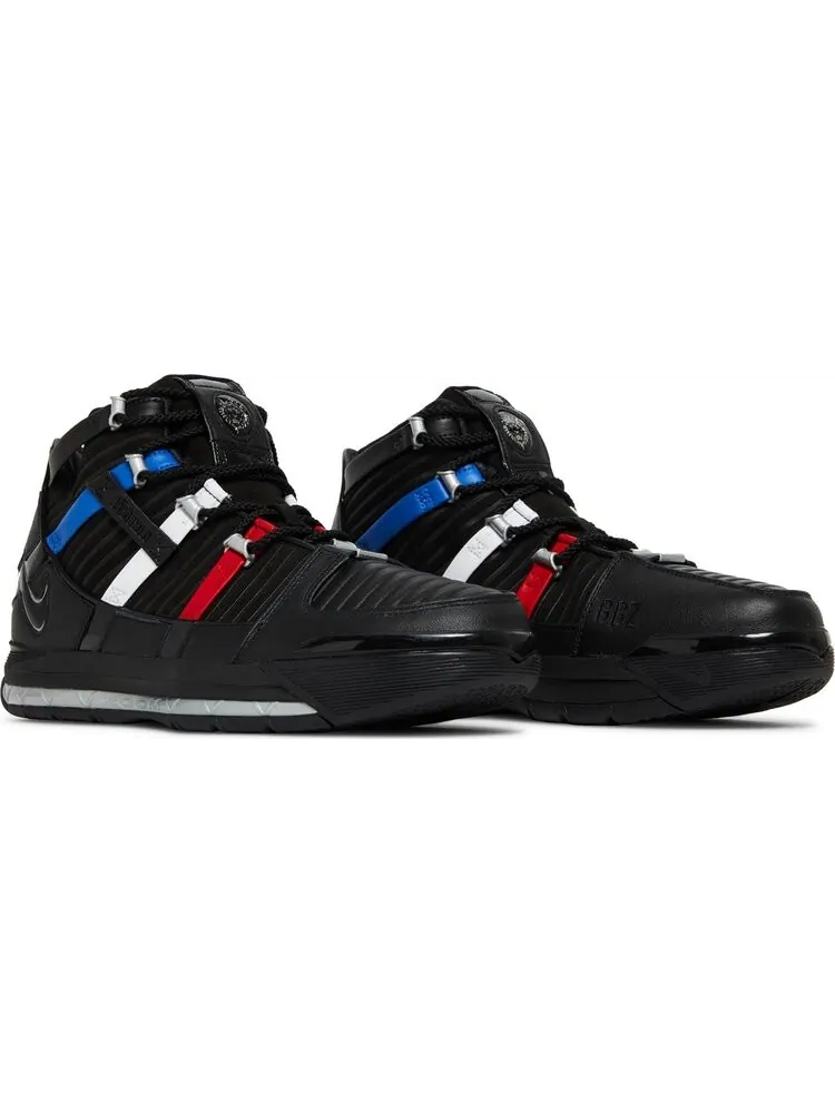 Кроссовки Nike Zoom LeBron 3 Retro 'Barbershop' — изображение 8 из 10, черный