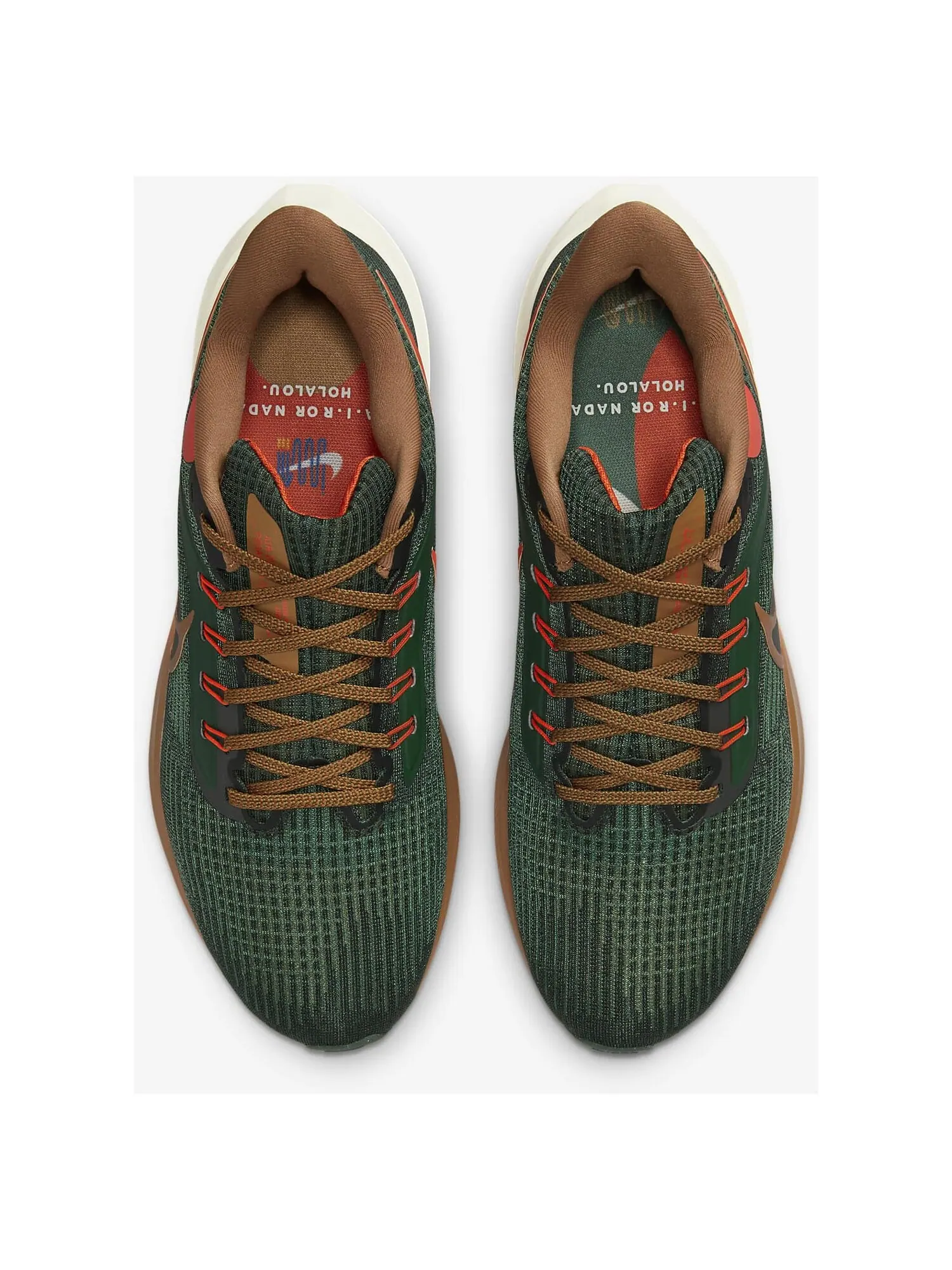 Кроссовки Nike Air Zoom Pegasus 39 A.I.R. Hola Lou — изображение 3 из 7, темно-зеленый/коричневый
