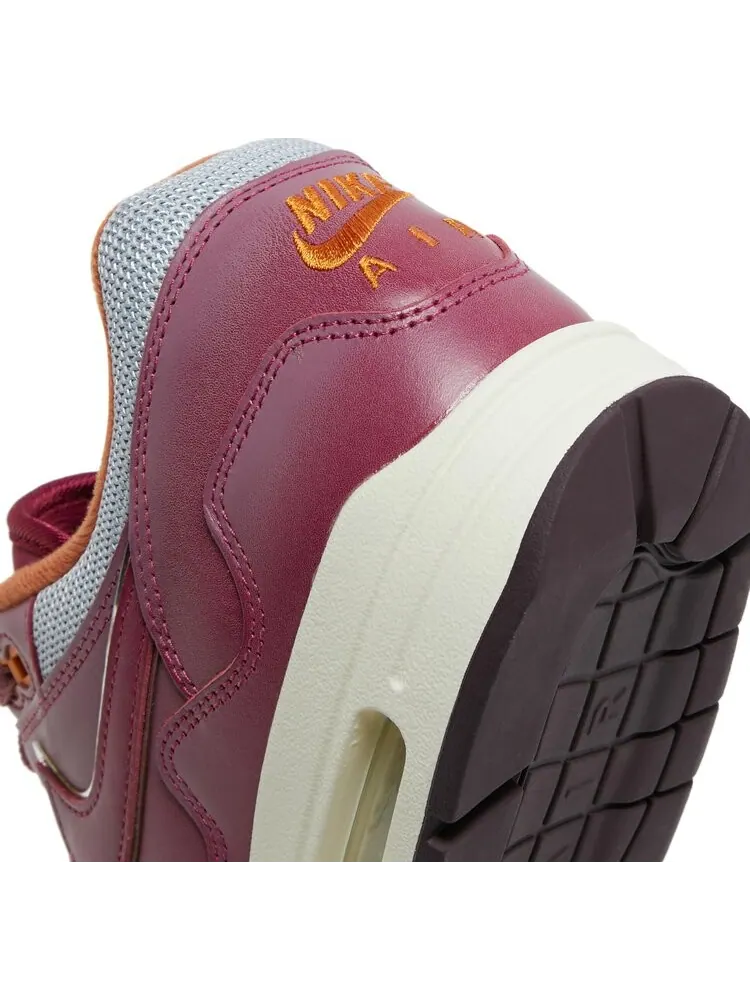 Кроссовки Nike x Patta Air Max 1 Rush Maroon (красный/бордовый) — изображение 10 из 10