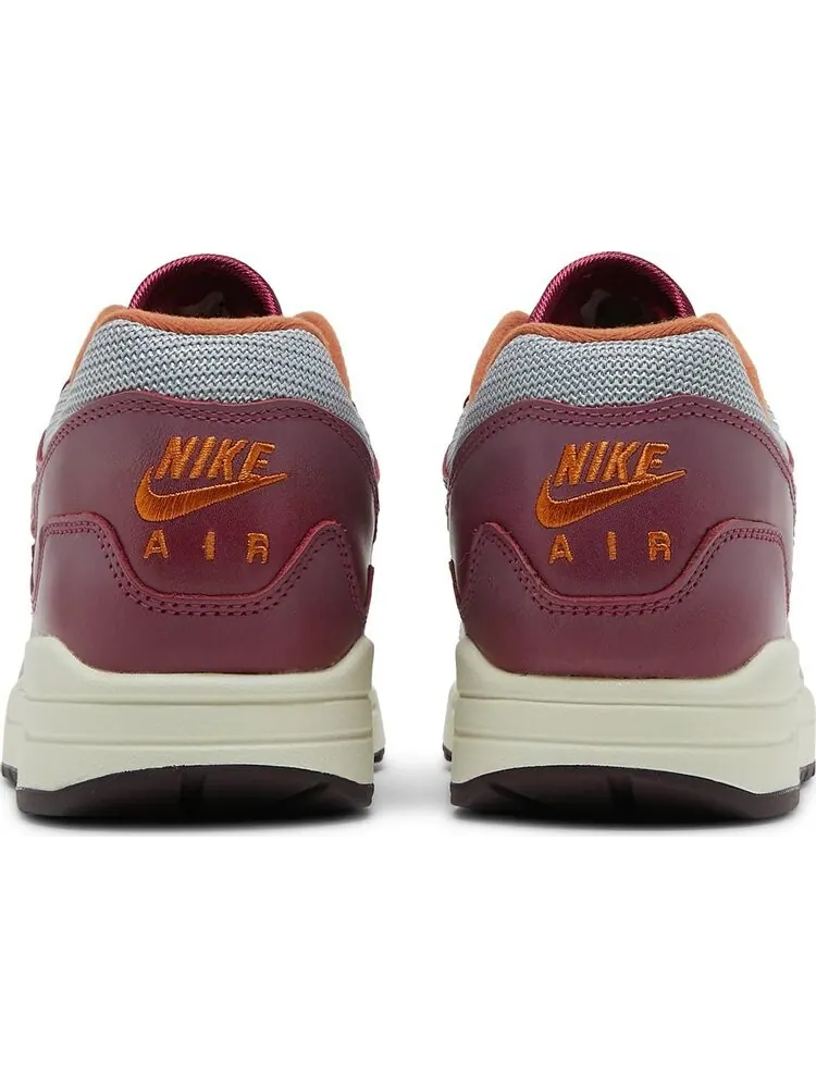 Кроссовки Nike x Patta Air Max 1 Rush Maroon (красный/бордовый) — изображение 6 из 10