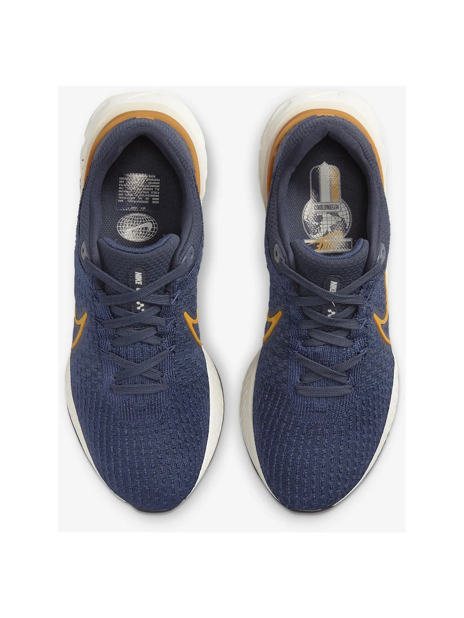 Кроссовки Nike React Infinity Run Flyknit 3 Premium — изображение 3 из 7, темно-синий/оранжевый