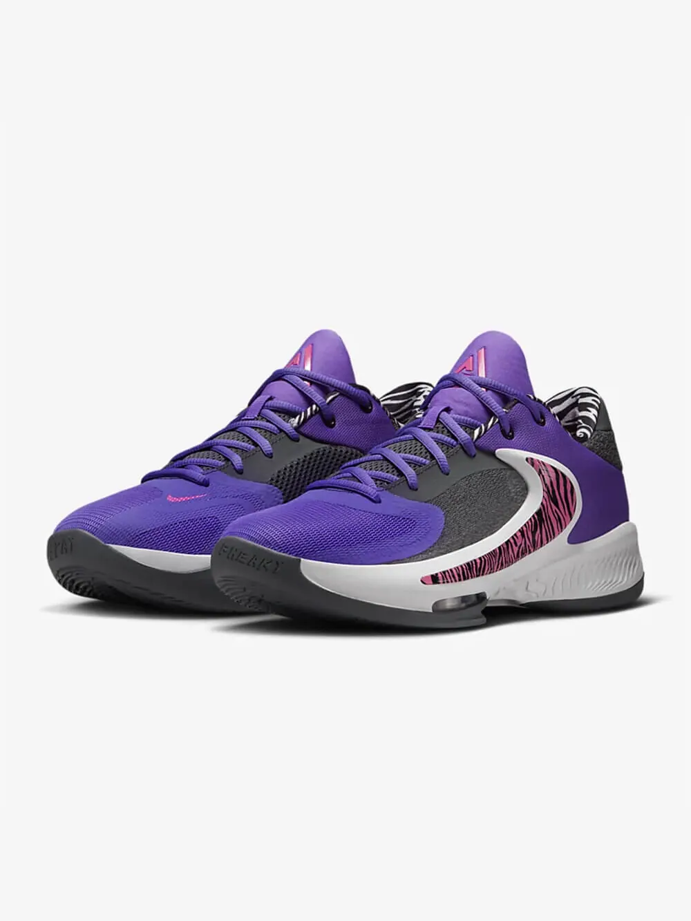 Баскетбольные кроссовки Nike Zoom Freak 4 — изображение 2 из 7, фиолетовый