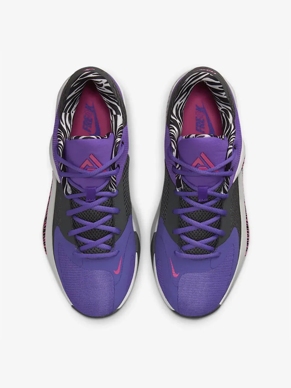 Баскетбольные кроссовки Nike Zoom Freak 4 — изображение 3 из 7, фиолетовый