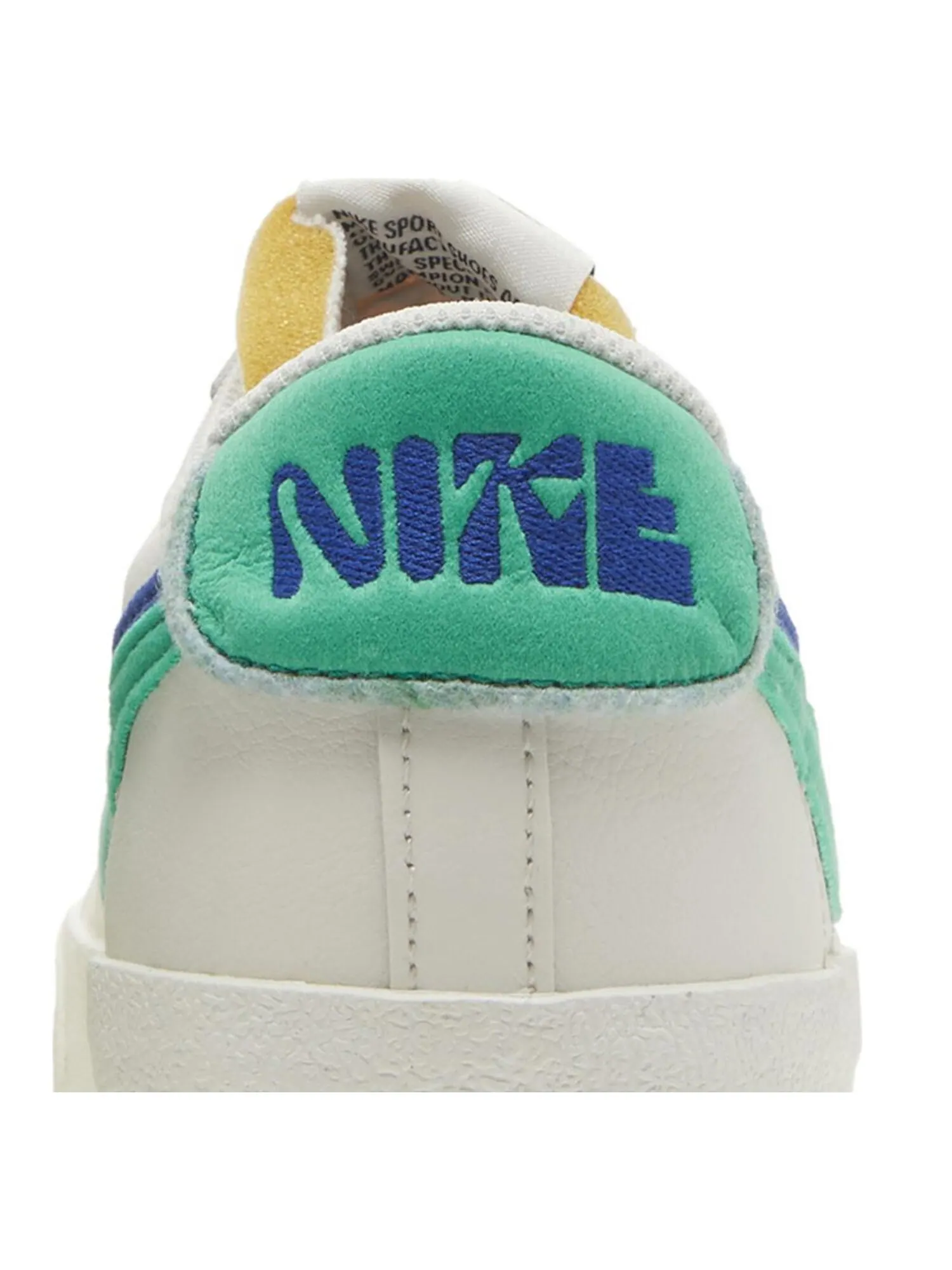 Кроссовки Nike Blazer Low '77 SE 'Double Swoosh - Phantom Green Royal' — изображение 7 из 8, белый