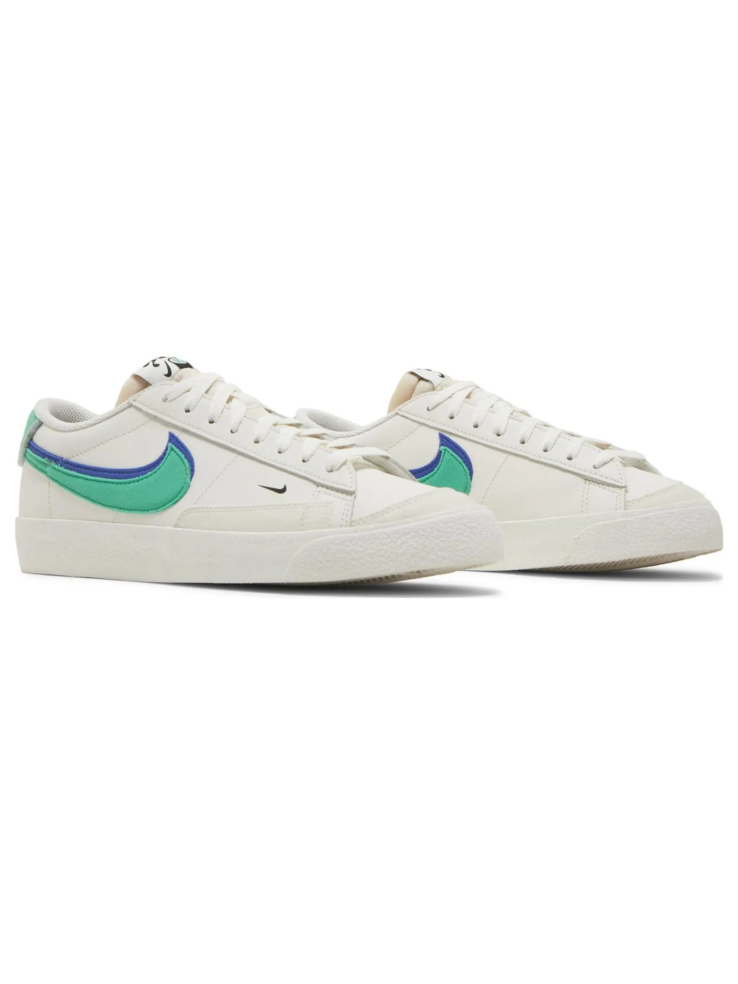Кроссовки Nike Blazer Low '77 SE 'Double Swoosh - Phantom Green Royal' — изображение 8 из 8, белый