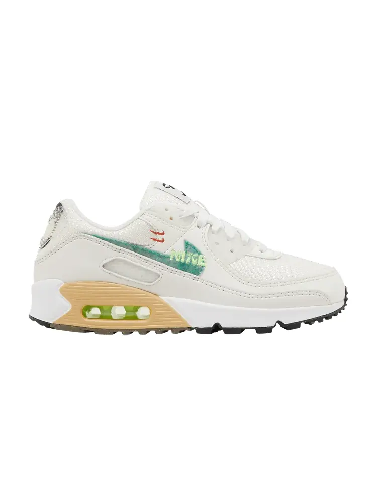 Кроссовки Nike Wmns Air Max 90 SE 'White Neptune Green' — изображение 1 из 9, белый/зеленый///черный