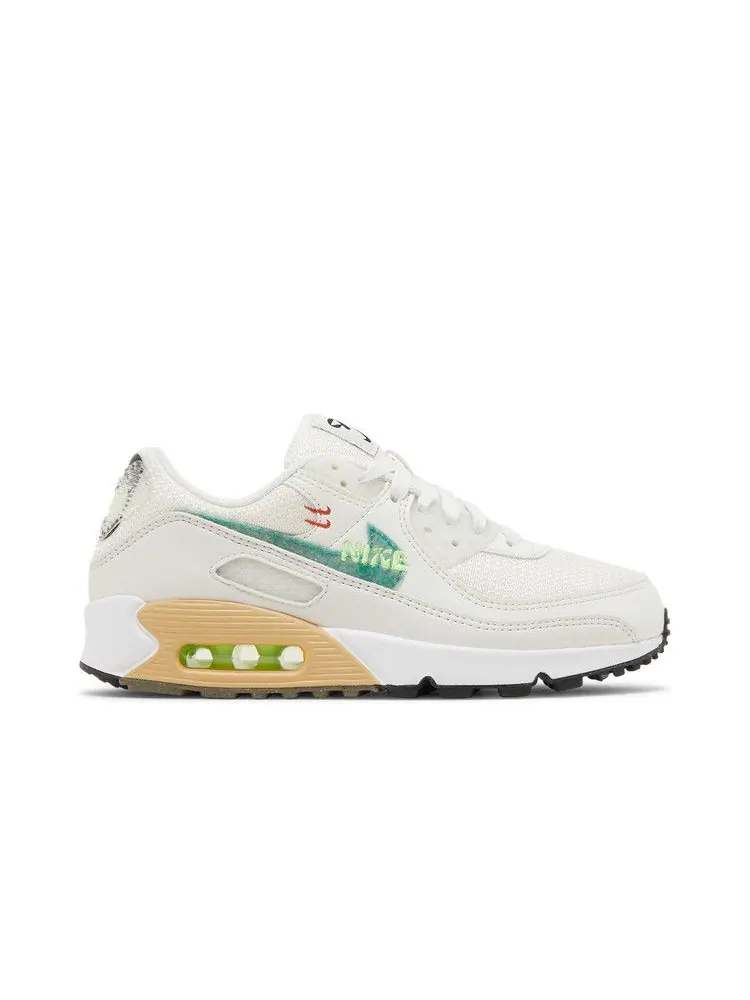 Кроссовки Nike Wmns Air Max 90 SE 'White Neptune Green' — изображение 2 из 9, белый/зеленый///черный