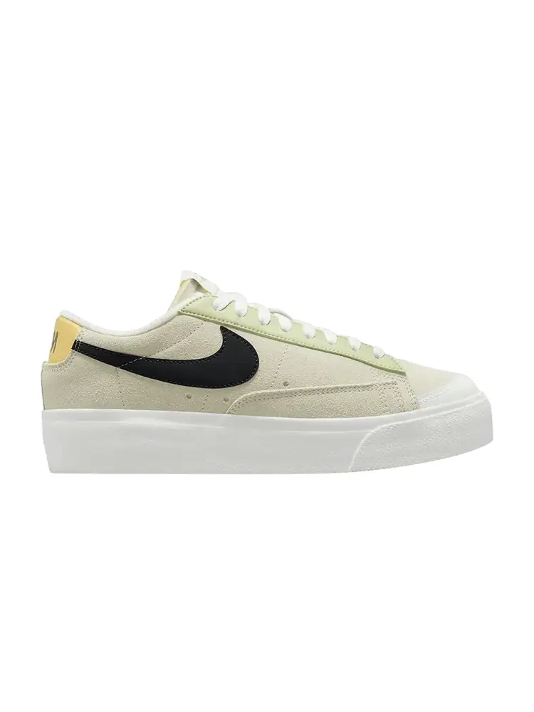 Кроссовки Nike Wmns Blazer Low Platform 'Reflective Swoosh - Light Stone' — изображение 1 из 1, светлый/черный/белый
