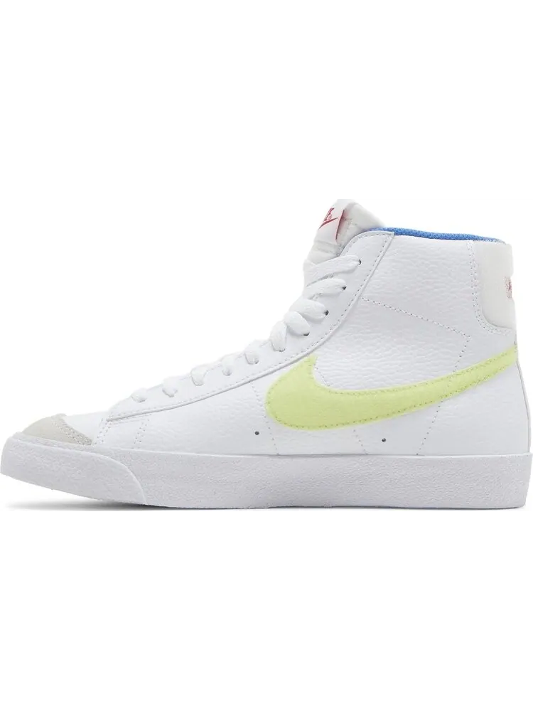 Кроссовки Nike Blazer Mid '77 GS 'White Lemon Twist Blue' — изображение 3 из 8, белый