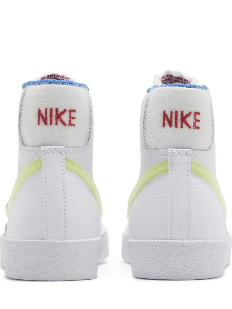 Кроссовки Nike Blazer Mid '77 GS 'White Lemon Twist Blue' — изображение 6 из 8, белый