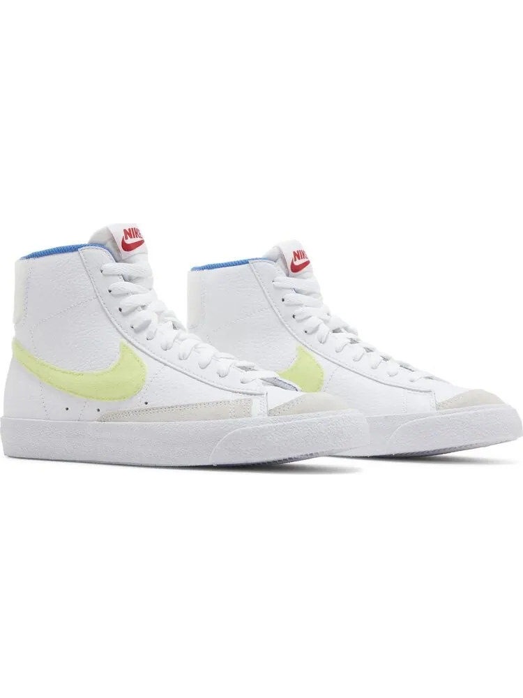 Кроссовки Nike Blazer Mid '77 GS 'White Lemon Twist Blue' — изображение 8 из 8, белый
