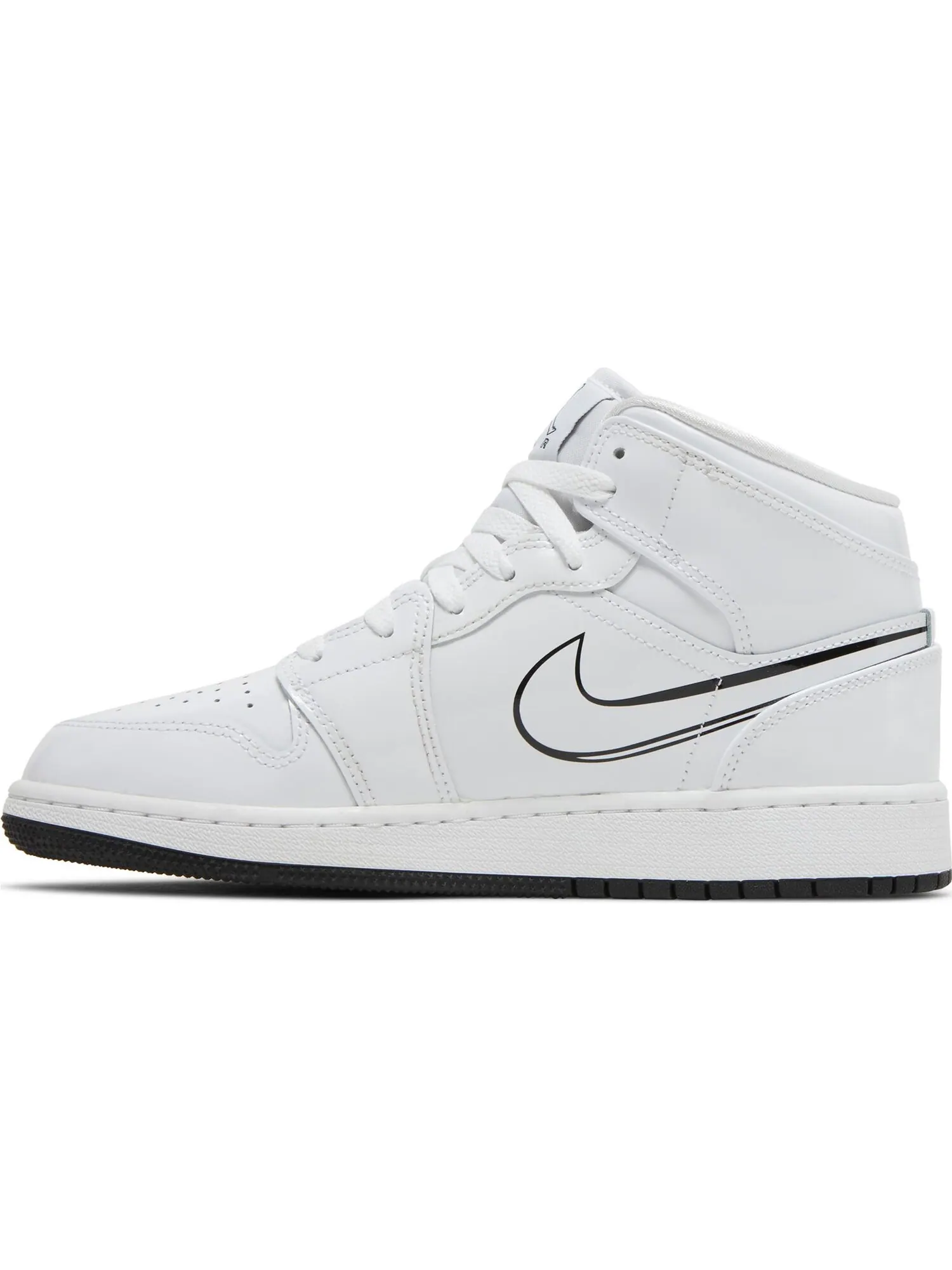 Кроссовки Nike Air Jordan 1 Mid GS — изображение 3 из 5, белый
