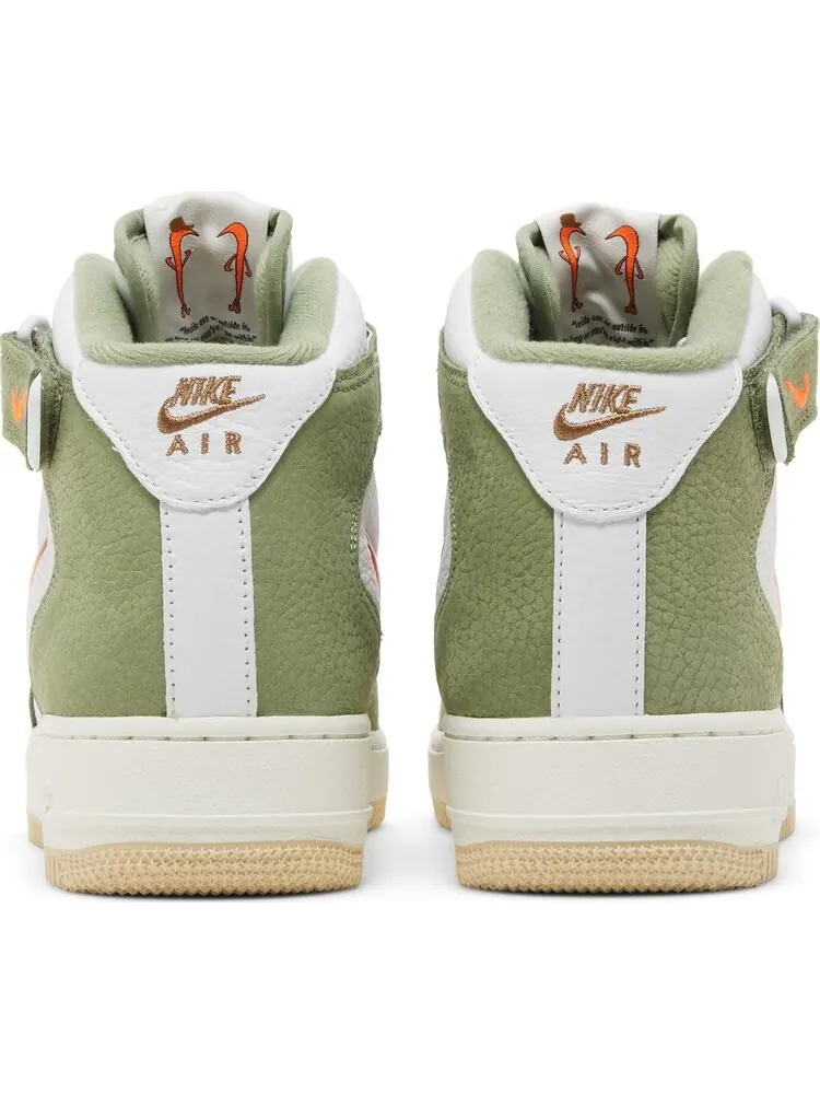 Кроссовки Nike Air Force 1 Mid QS 'Olive Green Total Orange' — изображение 6 из 8, зеленый