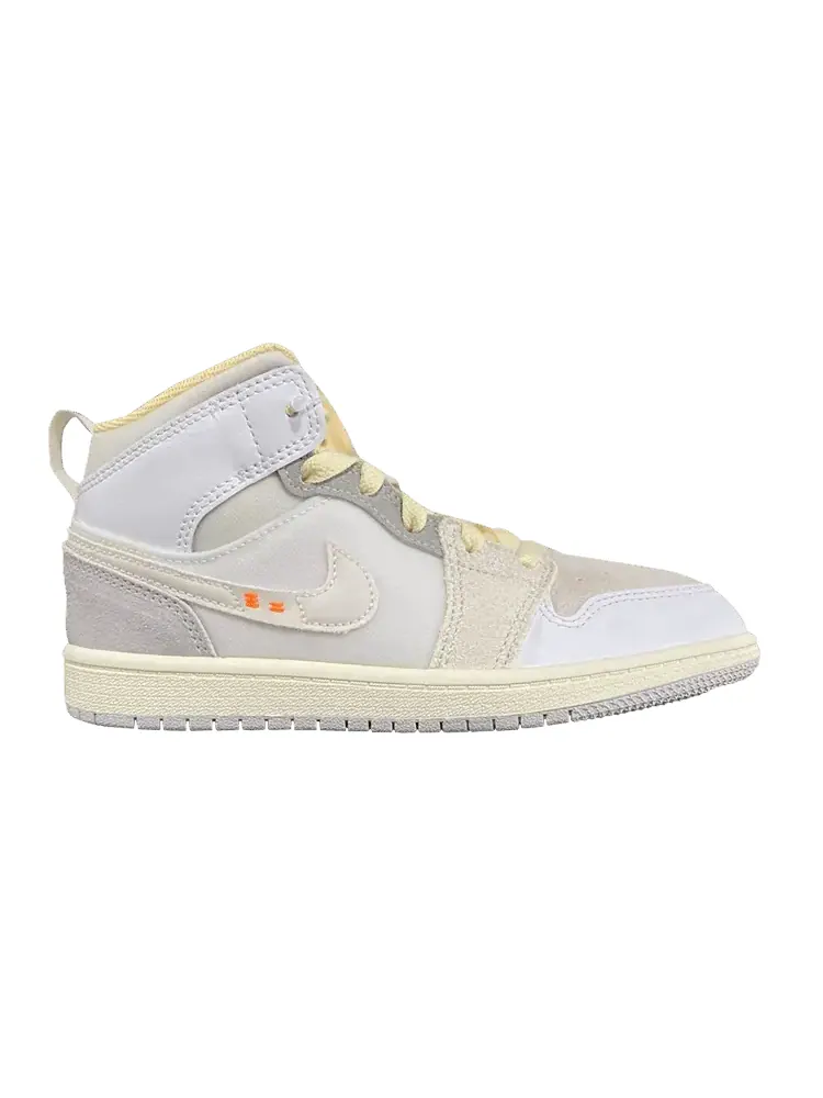 Кроссовки Air Jordan Air Jordan 1 Mid SE Craft PS 'Inside Out' — изображение 1 из 1, белый/серый/серый