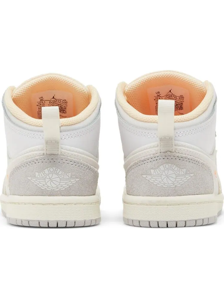 Кроссовки Air Jordan 1 Mid SE Craft TD Inside Out — изображение 6 из 8, белый