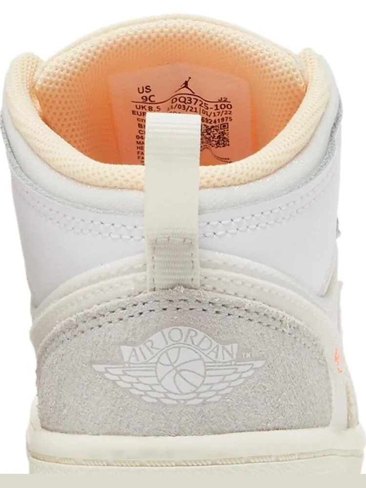 Кроссовки Air Jordan 1 Mid SE Craft TD Inside Out — изображение 7 из 8, белый