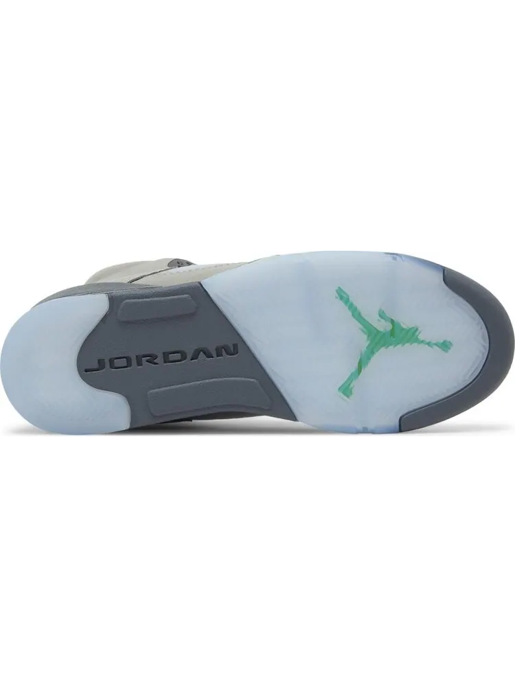 Кроссовки Air Jordan 5 Retro GS Green Bean 2022 — изображение 4 из 9, серый