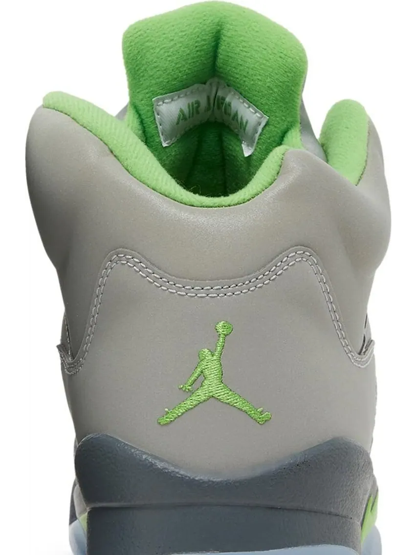 Кроссовки Air Jordan 5 Retro GS Green Bean 2022 — изображение 7 из 9, серый