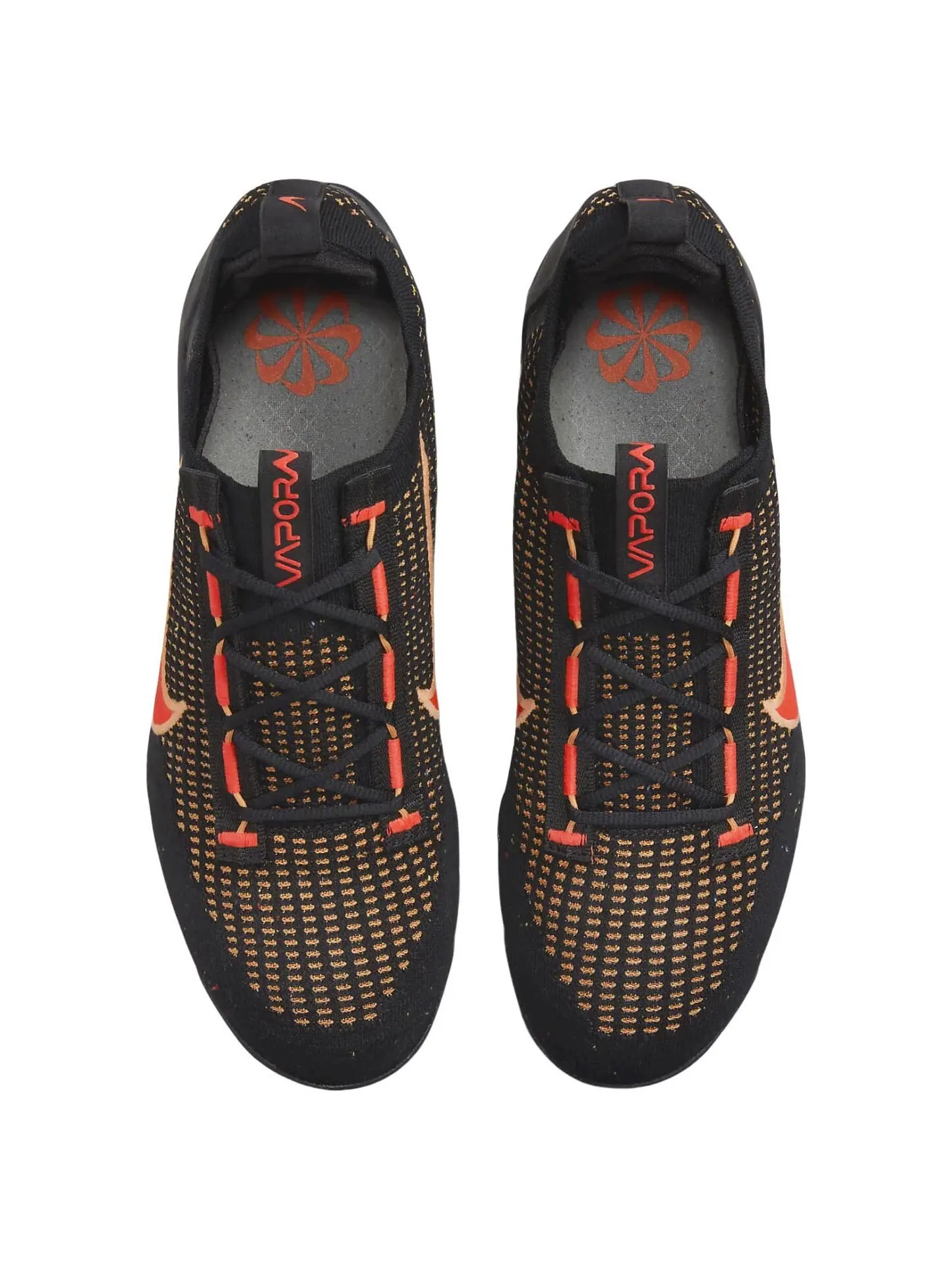 Кроссовки Nike Vapormax 2021 Flyknit — изображение 3 из 7, черный/оранжевый