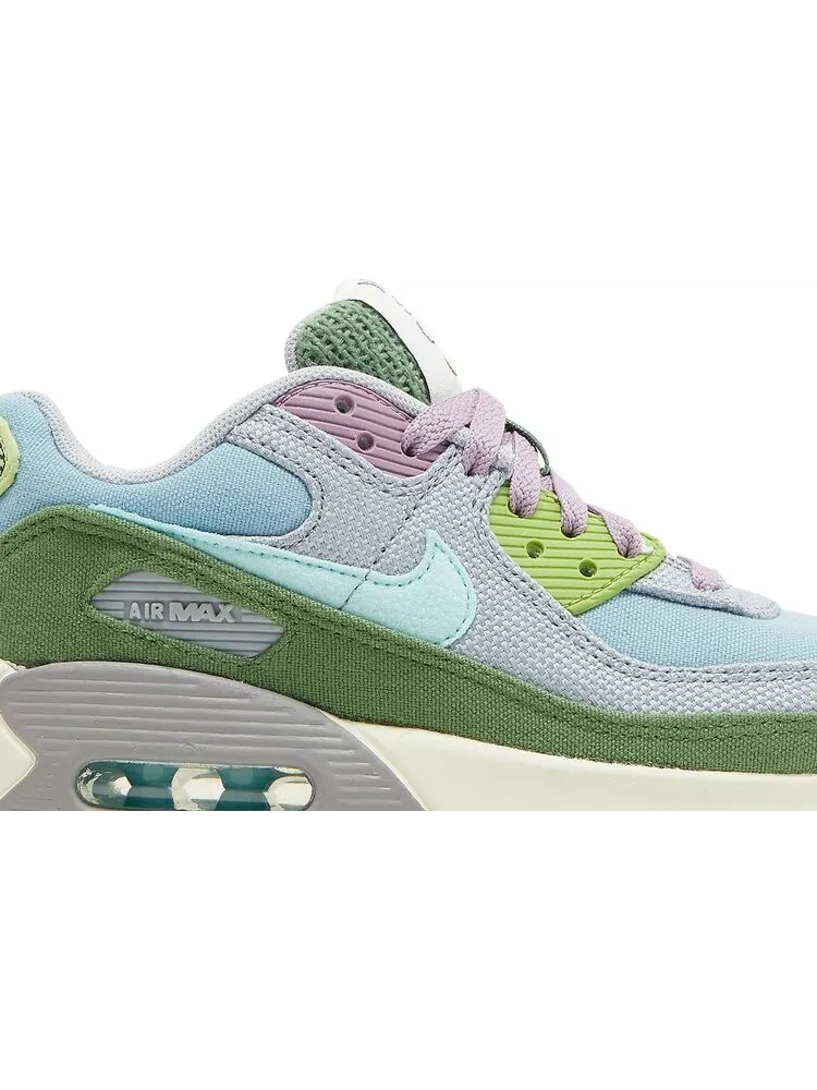 Кроссовки Nike Air Max 90 SE GS 'Sun Club - Worn Blue Treeline' — изображение 2 из 8, мульти