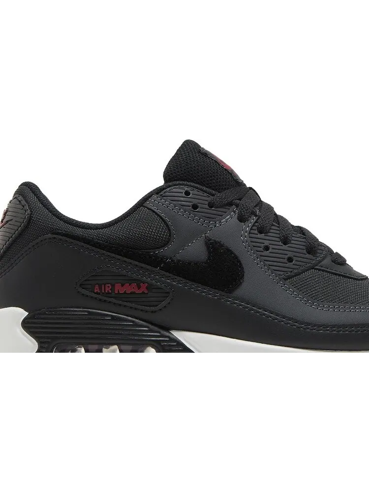 Кроссовки Nike Air Max 90 'Anthracite Team Red' — изображение 2 из 8, черный