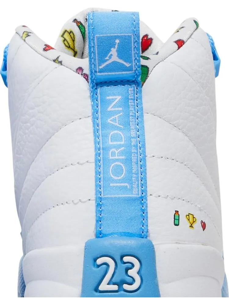 Кроссовки Air Jordan 12 Retro GS Emoji — изображение 7 из 8, белый