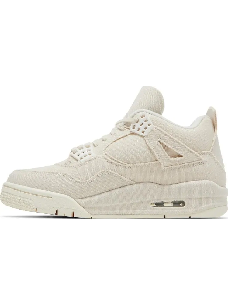 Кроссовки Wmns Air Jordan 4 Retro Blank Canvas — изображение 3 из 9, бежевый