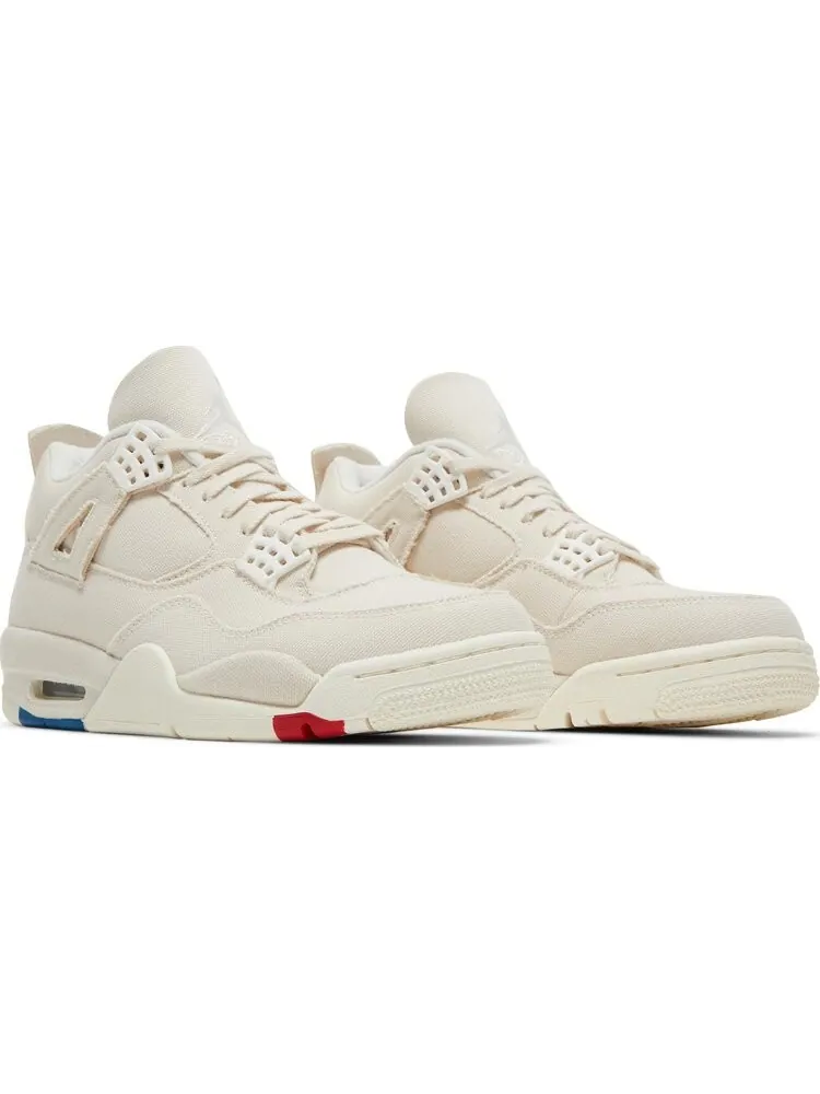 Кроссовки Wmns Air Jordan 4 Retro Blank Canvas — изображение 8 из 9, бежевый